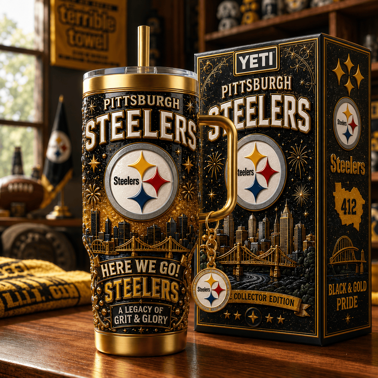 PBS 40oz Tumbler With Handle TTNL
