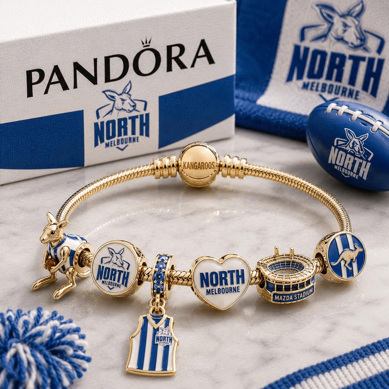 NMKS Gold Charm Bracelet Set VTH